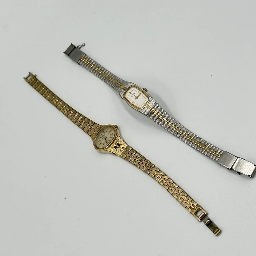 2 Vintage Seiko Ladies Watch Lot as Found for Parts or Repair